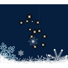 冬季矢量漫天飞雪素材