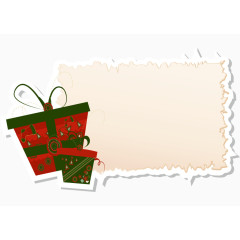 矢量圣诞卡片礼物儿
