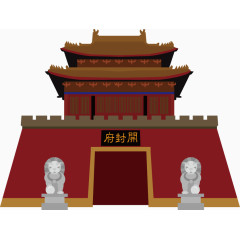 开封府古建筑矢量