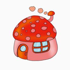 红色蘑菇房子