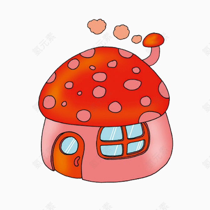 红色蘑菇房子