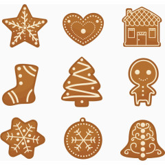 矢量圣诞节装饰饼干