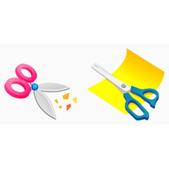 卡通手绘剪刀纸张