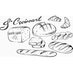 手绘黑板风欧美食物餐饮素材