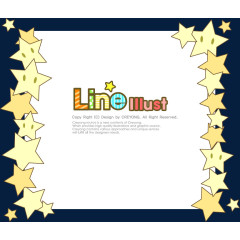 卡通手绘星星边框