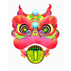 炫彩卡通狮子头