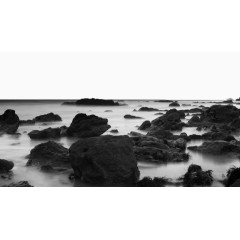 海岸上的乱石堆