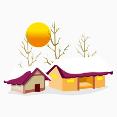 冬季下雪矢量图