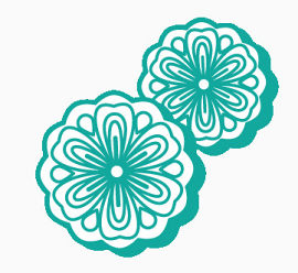 蓝色月饼花纹图案