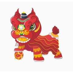 红色喜庆舞狮