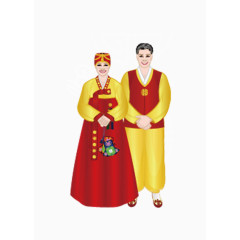 韩国礼服矢量素材