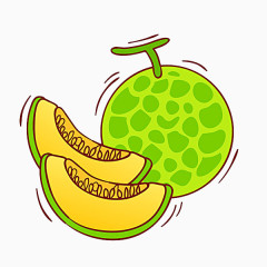 哈密瓜插画