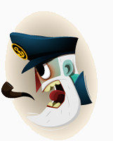 卡通画海盗船长