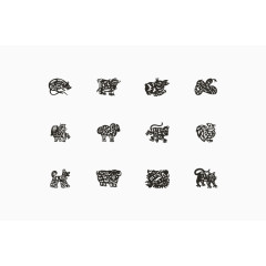 剪纸十二生肖萌版