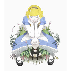 思考的女孩和大胡子老头