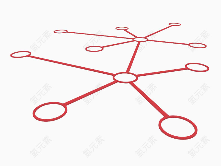 红色结构网状图