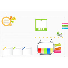 办公用品海报PNG矢量元素