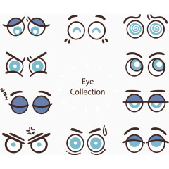 漫画人物眼部特写