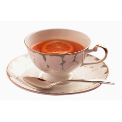 一杯加了柠檬片的红茶