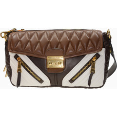 MiuMiu女士啡色羊皮斜挎包