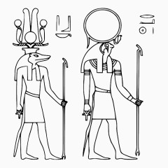 古埃及壁画手绘