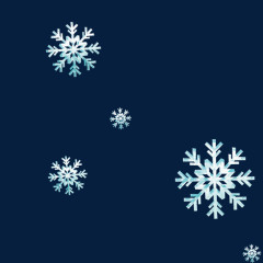 蓝色雪花图案