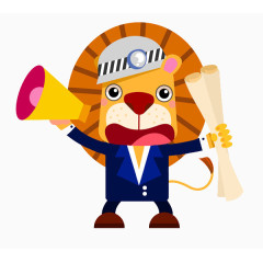 卡通小狗工地包工头