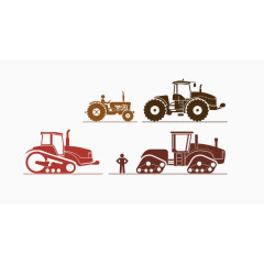 矢量大型收割机素材