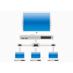 矢量电脑拓扑图