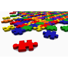 地面上的3D色彩拼图