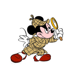 拿着放大镜的米奇