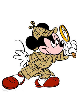 拿着放大镜的米奇