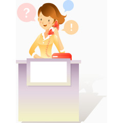 矢量接电话的客服