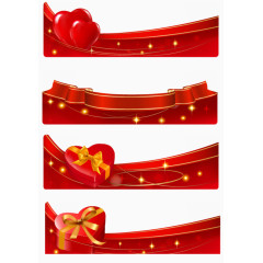 红色装饰条幅