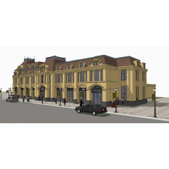 高清大图法式街景建筑图