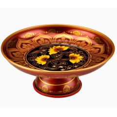 合金高脚彩绘供水果盘