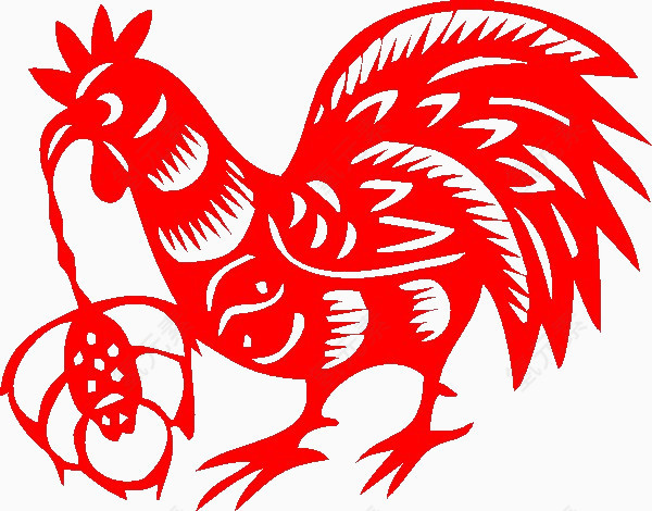 鸡年剪纸
