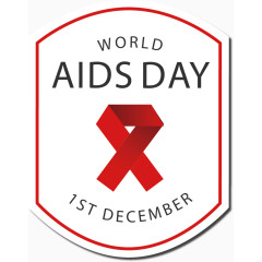 世界艾滋病日标签