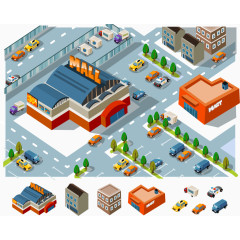 2017城市建筑矢量背景素材