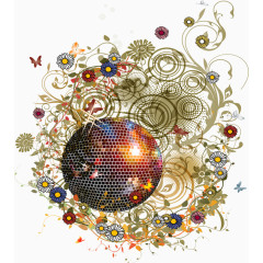 矢量图耀眼的球体