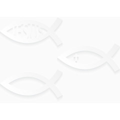 矢量基督教鱼符号插图