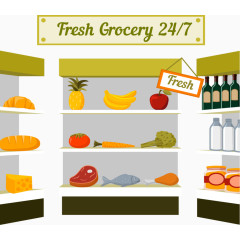 生鲜速食全天供应