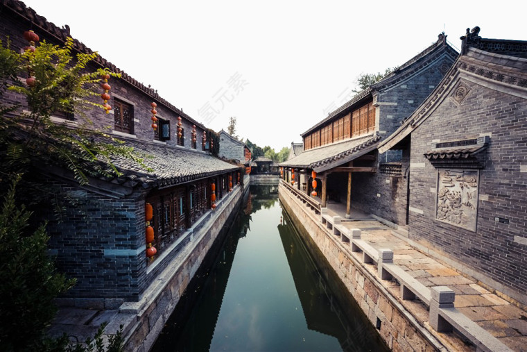 台儿庄古城河道一景