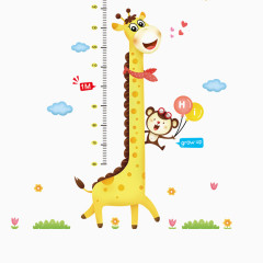 卡通量身高贴纸魔法