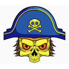 矢量戴帽子的骷髅