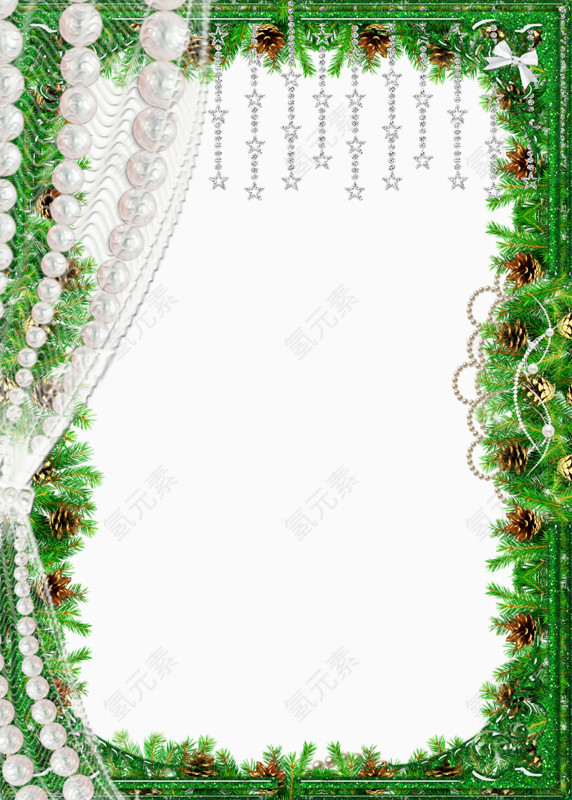 珍珠植物边框