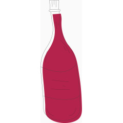 手绘酒瓶矢量图