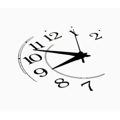 黑白时钟装饰图案