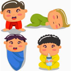 四个呆萌小宝贝