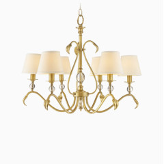 水晶黄铜全铜吊灯